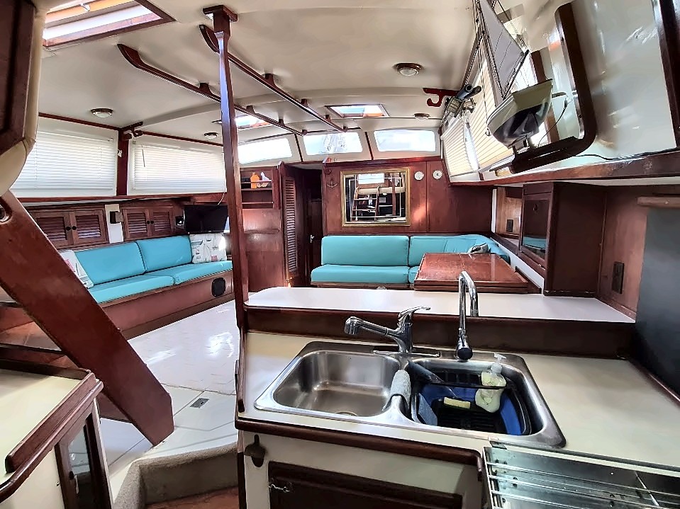 Silver Queen main saloon and galley area